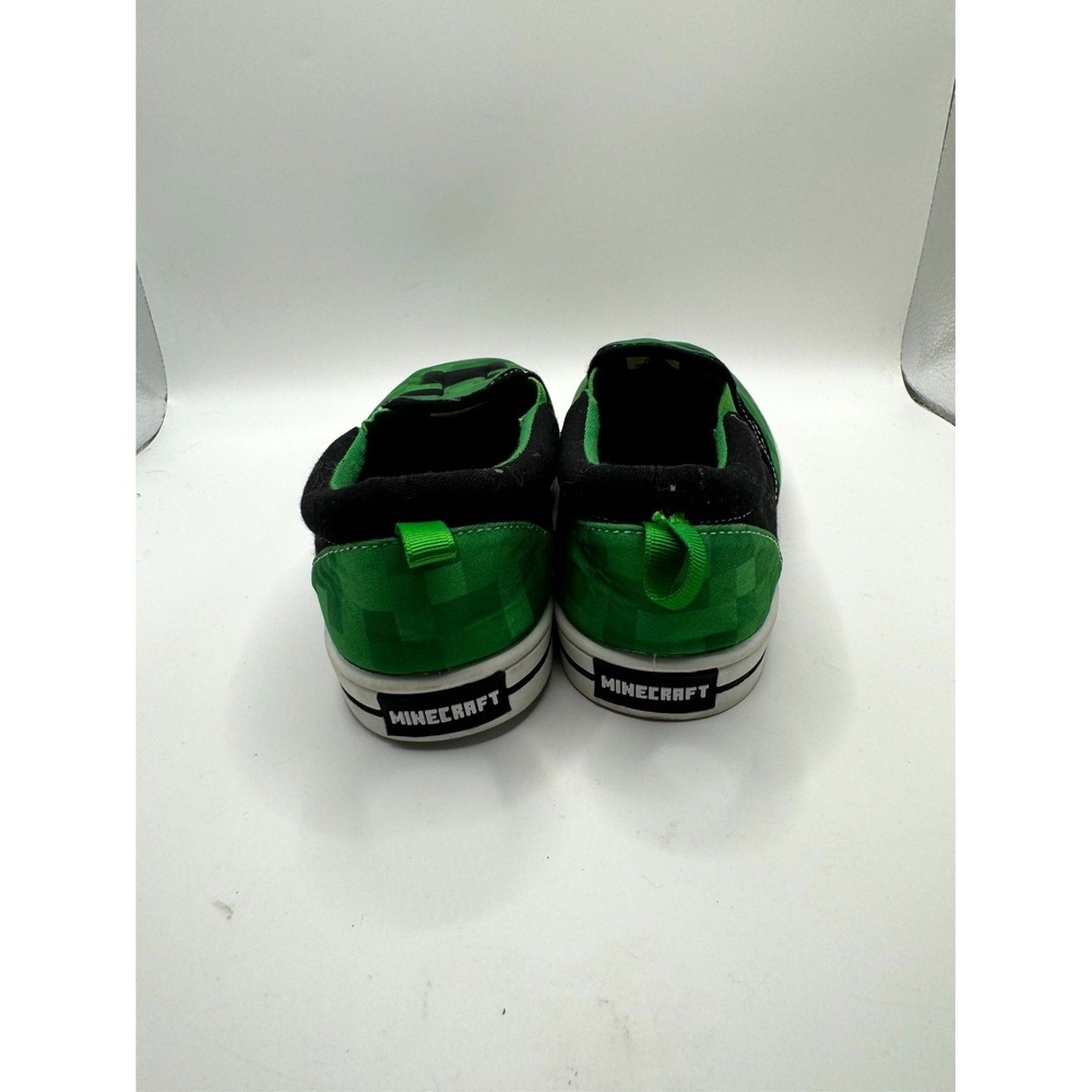 Minecraft Creeper Slip-On CBF5699AMT Boys 2 Sneaker Green Black Skateboard Shoes - Picture 3 of 10